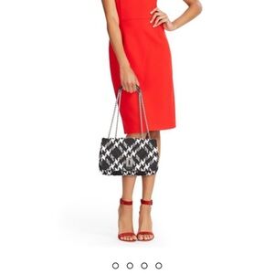 NEW Karl Lagerfeld Purse Black White Silver Chain